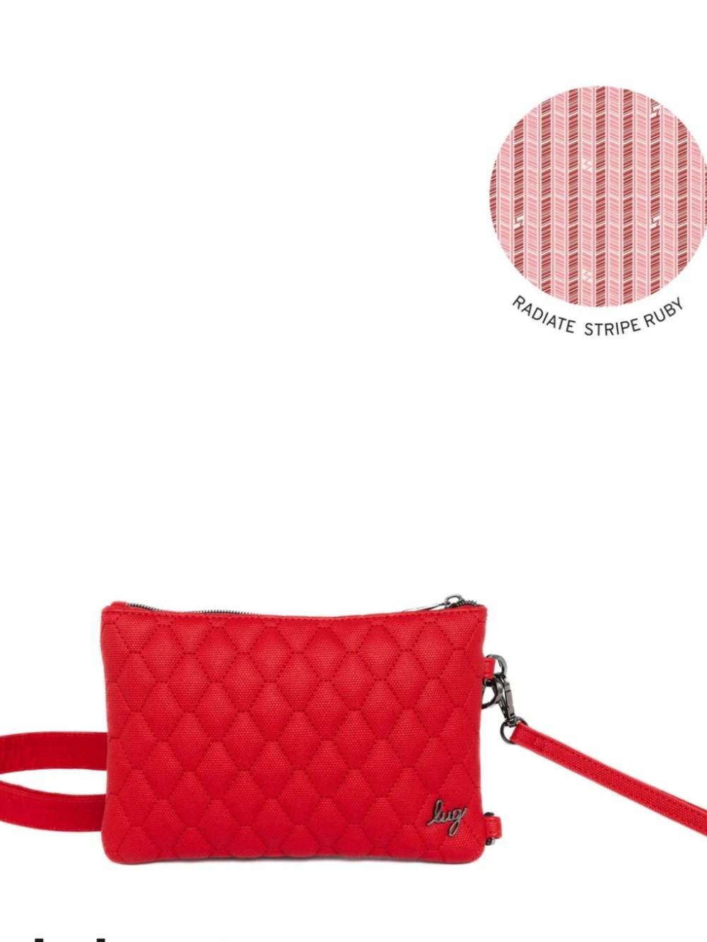 Lug Peekaboo 2 Matte Luxe VL Convertible Bag Ruby Red